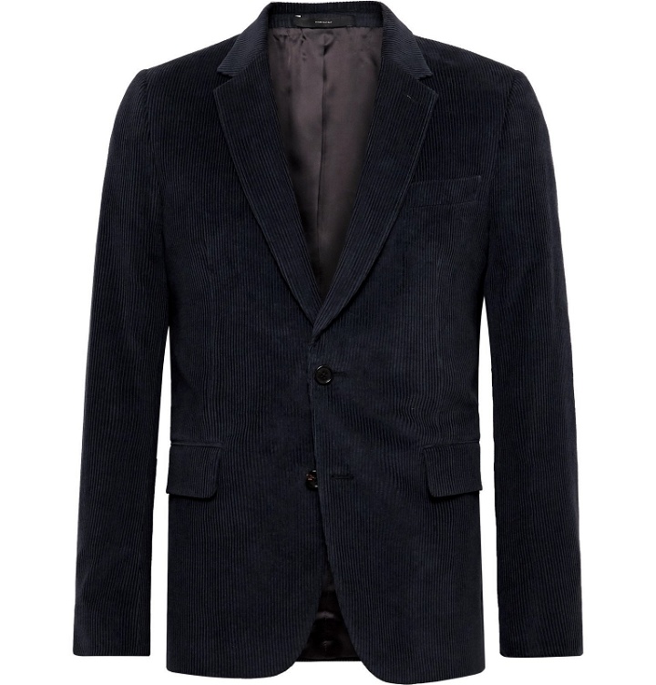 Photo: Paul Smith - Midnight-Blue Soho Slim-Fit Cotton and Cashmere-Blend Corduroy Suit Jacket - Blue