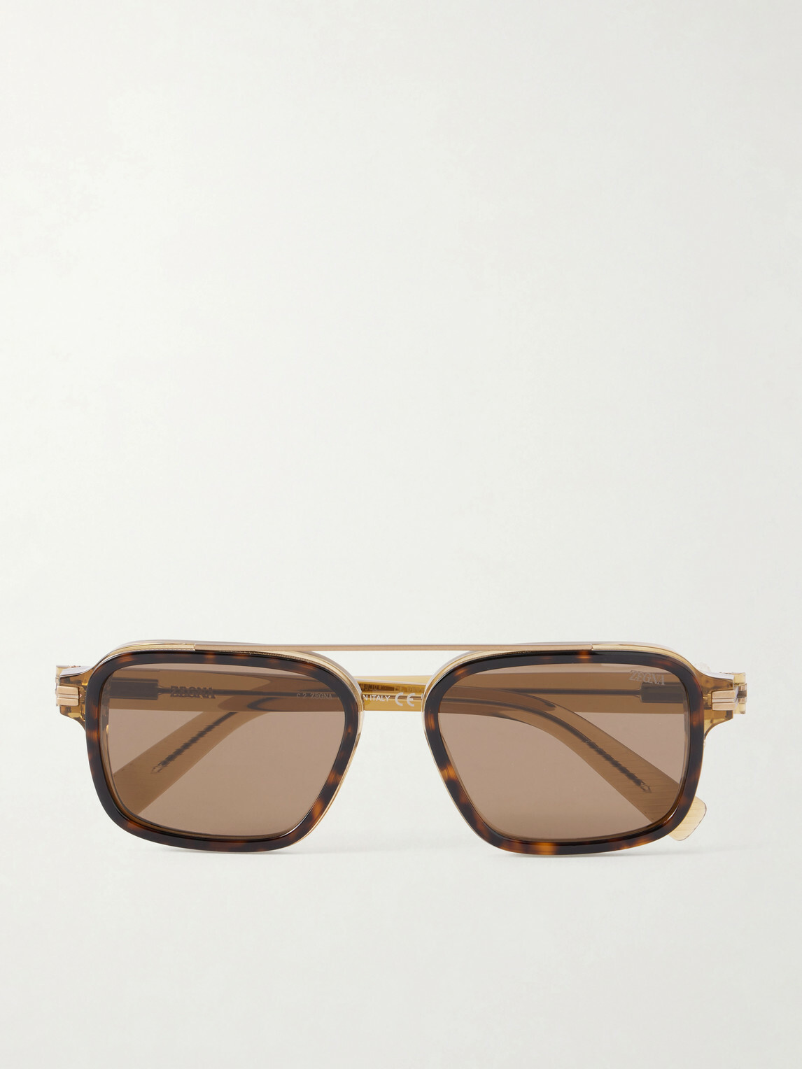 Zegna - Geometric Square-Frame Acetate Sunglasses