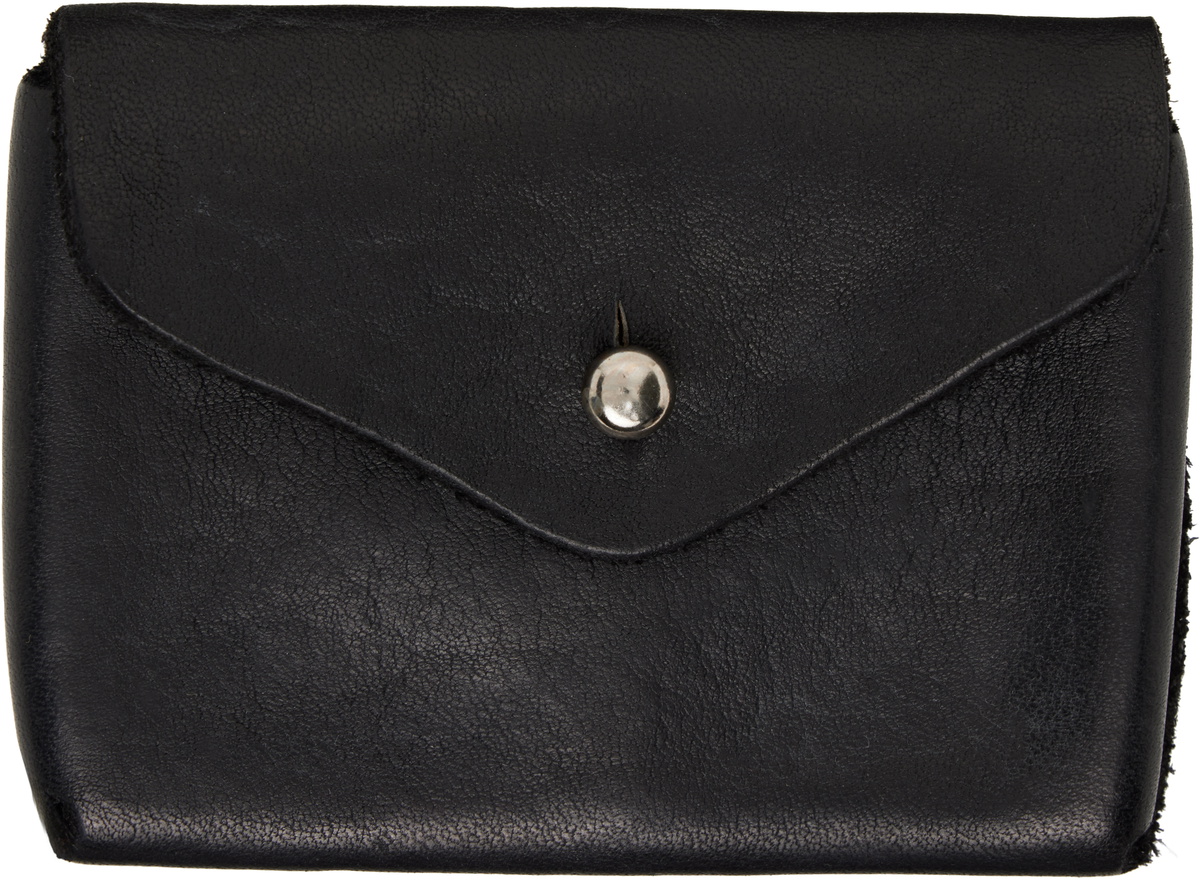 Guidi Black Distressed Wallet Guidi