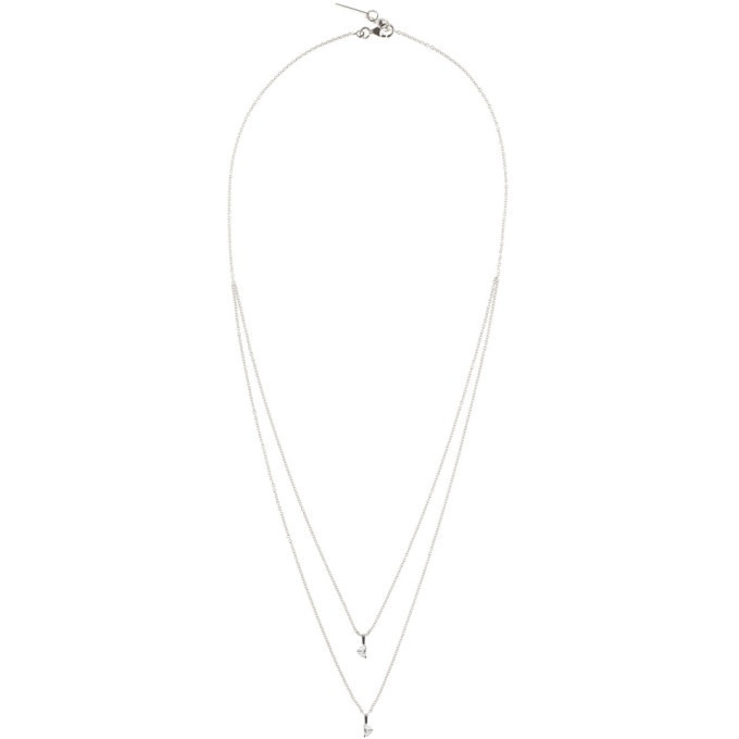 Photo: Maison Margiela Fine Jewellery White Gold Crescent Diamond Solitaire Bisected Necklace