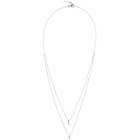 Maison Margiela Fine Jewellery White Gold Crescent Diamond Solitaire Bisected Necklace
