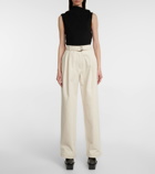Peter Do - Belted high-rise wide-leg jeans