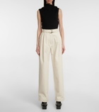 Peter Do - Belted high-rise wide-leg jeans
