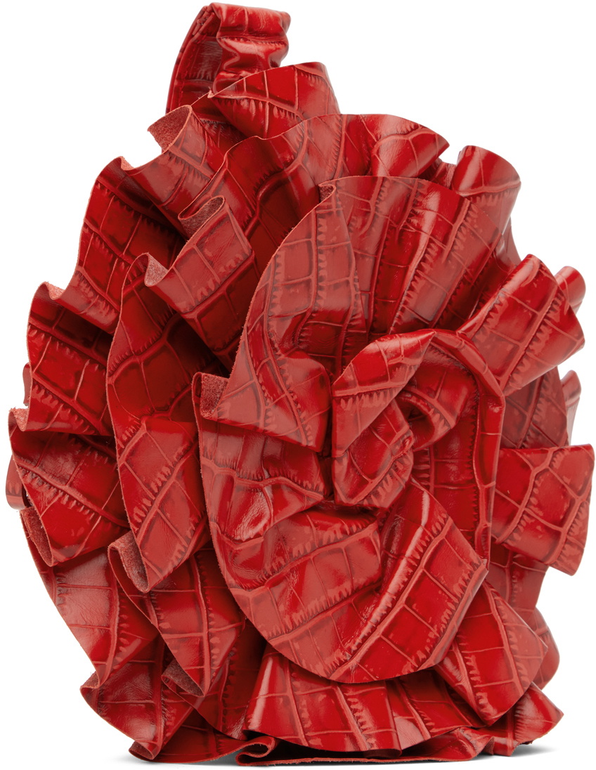 VAQUERA Red Corsage Clutch