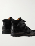 Mr P. - Jacques Suede-Trimmed Leather Ankle Boots - Black