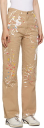 Martine Rose Beige Painter Trousers