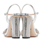 Gucci Silver Sequin Marmont High Heeled Sandals