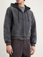 Auralee - Garment-Dyed Cotton-Canvas Zip-Up Hooded Jacket - Black