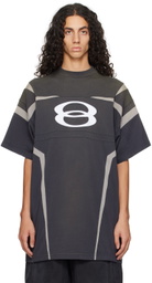 Balenciaga Gray Unity Sports Icon Biker T-Shirt