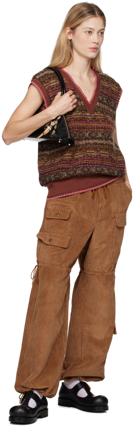 Anna Sui Tan Drawstring Trousers