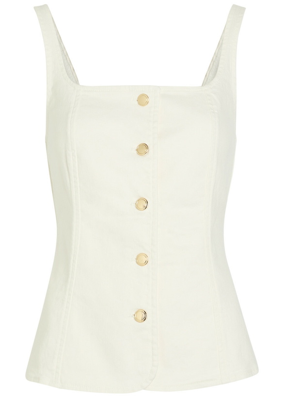 Photo: Good American Square-neck Denim top White