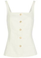 Good American Square-neck Denim top White