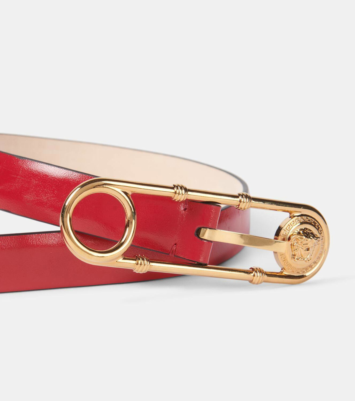 Versace Medusa Safety Pin leather belt Versace