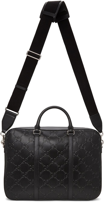 Photo: Gucci Black GG Embossed Briefcase