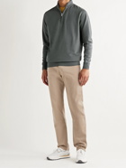 PETER MILLAR - Crown Mélange Stretch Cotton and Modal-Blend Half-Zip Sweatshirt - Gray - S