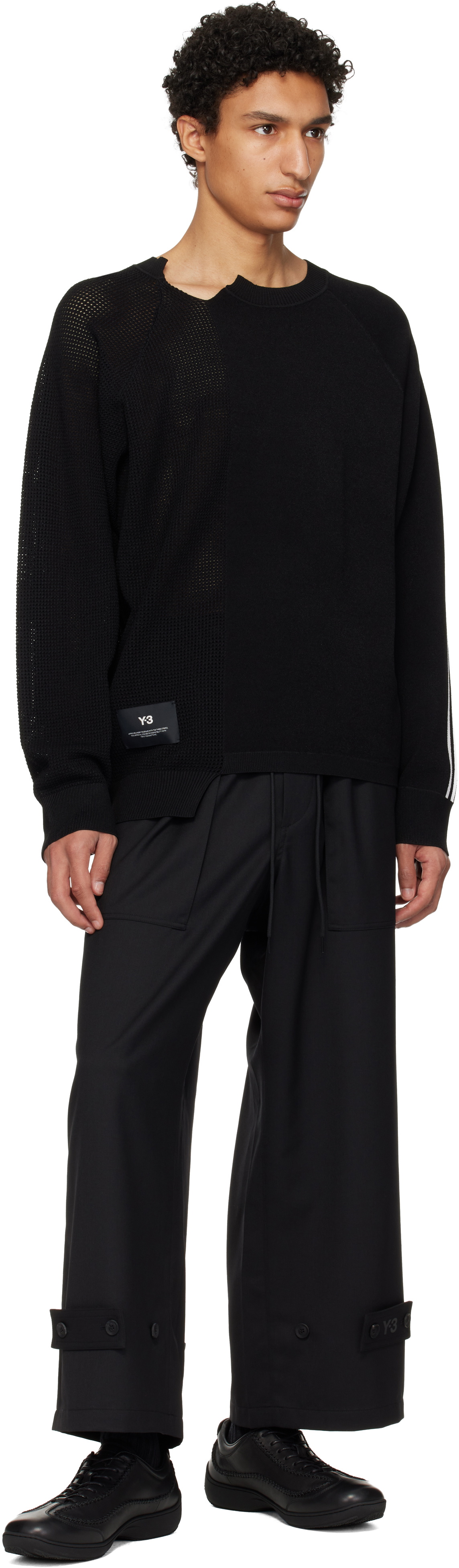 Y-3 Black Logo Knit Sweater
