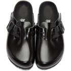 Rick Owens Black BIRKENSTOCK Edition Leather Boston Slip-On Loafers