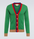Gucci - Ribbed-knit wool cardigan