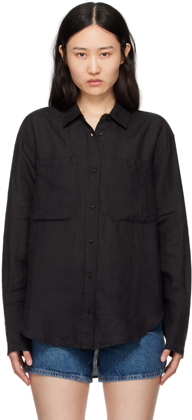 Photo: ANINE BING Black Dante shirt