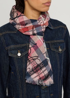 Vivienne Westwood Tartan Logo-monogrammed Wool Scarf - Pink - One Size