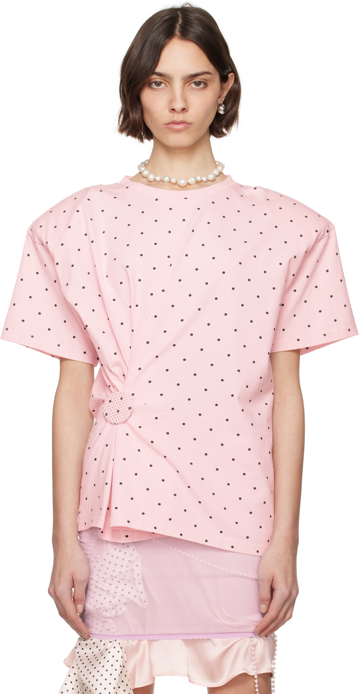 ALL-IN Pink Pinned Pyjama T-shirt