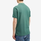 C.P. Company Men's 24/1 Piquet Resist Dyed Polo Shirt in Duck Green