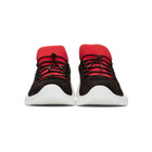 Fendi Black and Red Logo Tab Sneakers