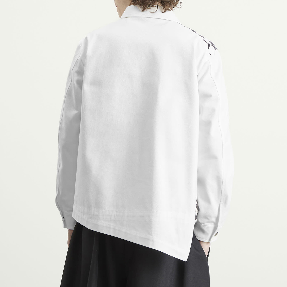 Comme des Garçons Black Men's Cotton Jacket in White/Black