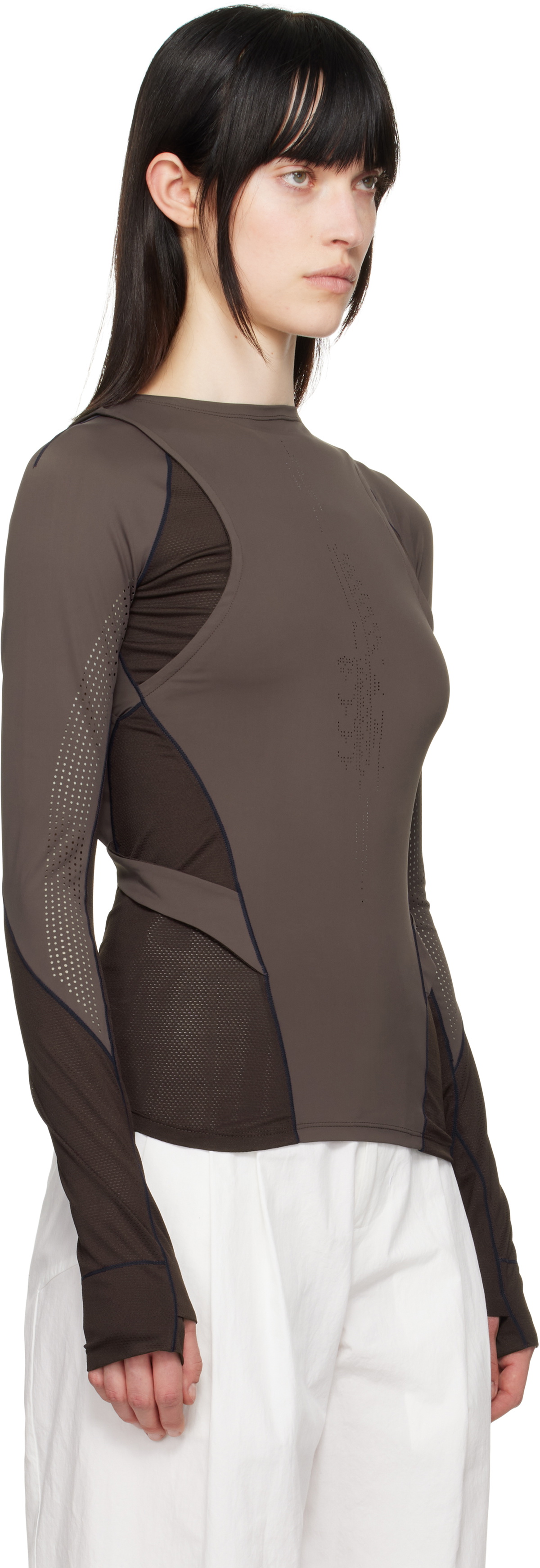 HYEIN SEO Brown Track T-shirt