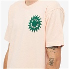 Good Morning Tapes Men's Sun Logo T-Shirt in Peach