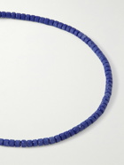 Miansai - Kiran Silver Lapis Lazuli Beaded Bracelet - Blue