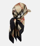 Burberry - Scarf-detail cotton and silk baseball cap
