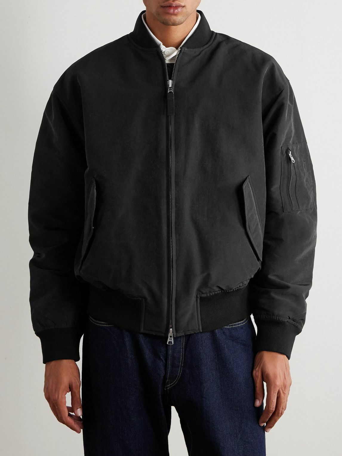 NN07 - Atlas 8264 Shell Bomber Jacket - Black