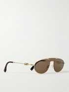 Fendi - O'Lock Aviator-Style Gold-Tone Sunglasses