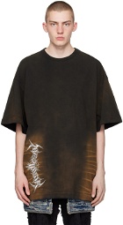 Juun.J Black & Brown Garment-Dyed T-Shirt