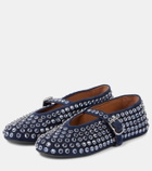 Alaïa Embellished suede ballet flats