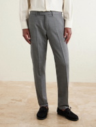 Mr P. - Slim-Fit Wool-Hopsack Suit Trousers - Gray