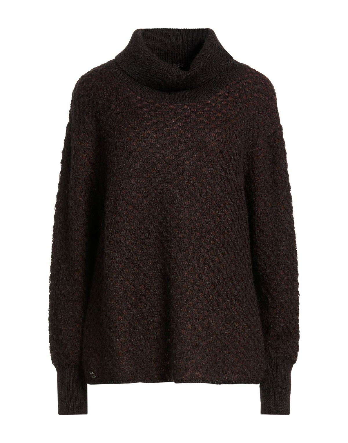 Manila Grace Womens Turtleneck Dark in Brown