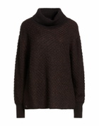 Manila Grace Womens Turtleneck Dark in Brown