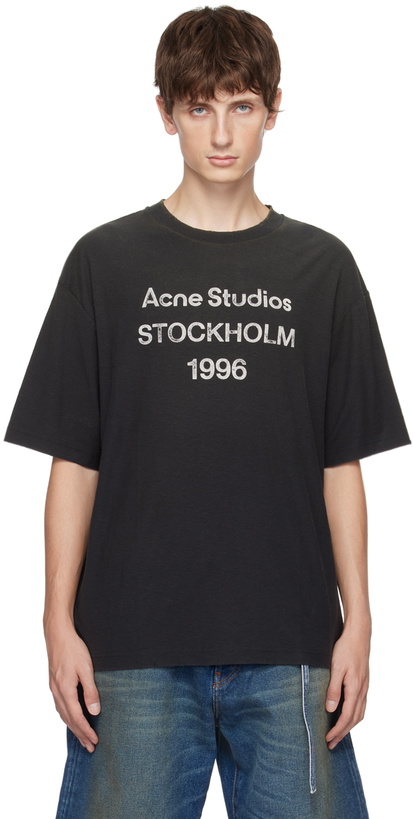 Photo: Acne Studios Black Distressed T-Shirt