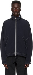 Solid Homme Navy Stitching Bomber Jacket