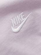 NIKE - Sportswear Club Logo-Embroidered Cotton-Jersey T-Shirt - Purple