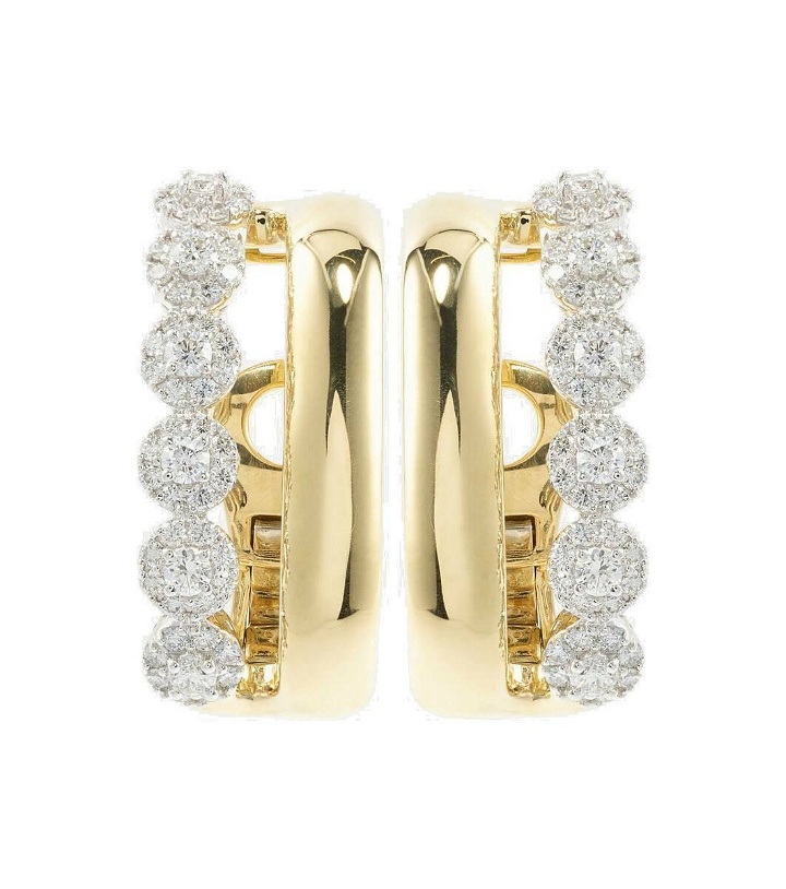 Photo: Yeprem Golden Strada 18kt gold clip-on earrings with diamonds