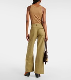 Frame Baggy Palazzo cotton wide-leg pants