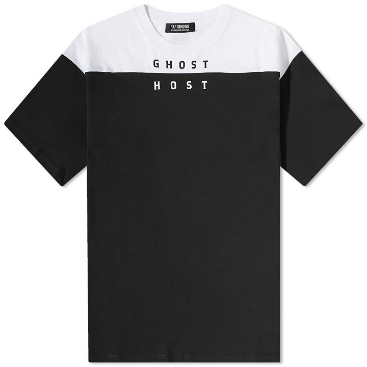 Photo: Raf Simons Men's Two Tone Ghost Print T-Shirt in Black/White