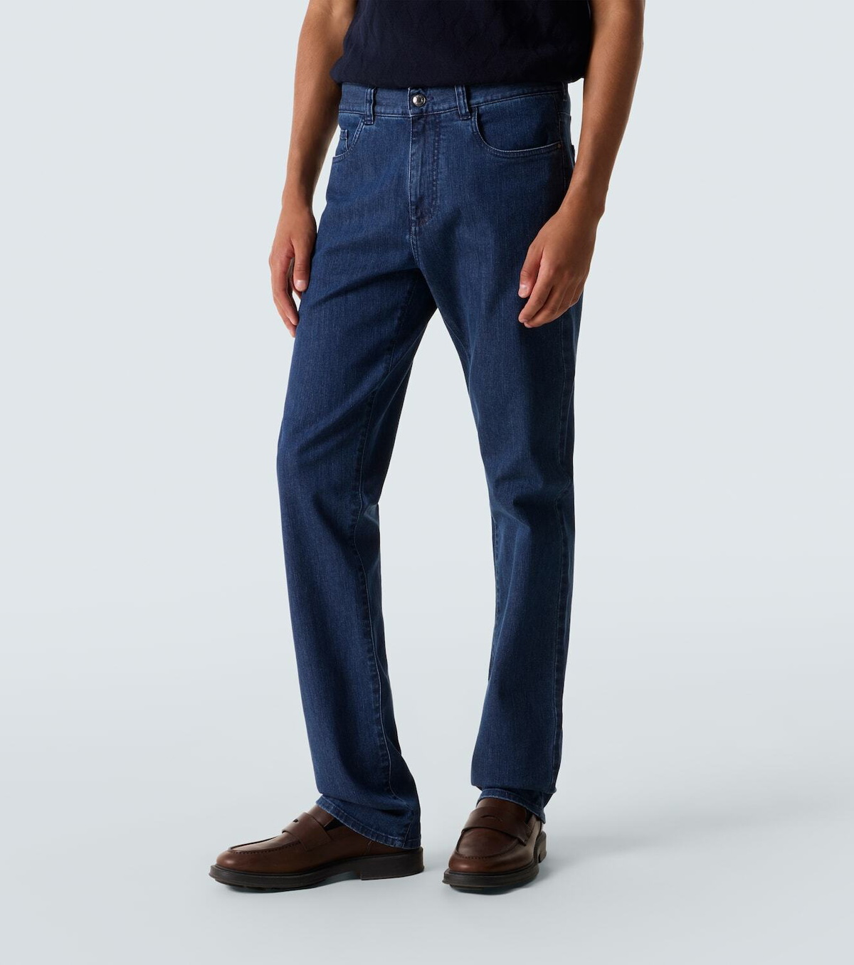 Canali Mid-rise slim jeans