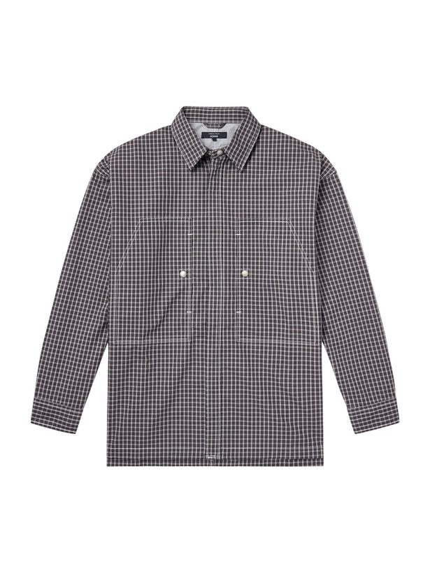 Photo: COMME DES GARÇONS HOMME - Checked Cotton-Shell Overshirt - Black