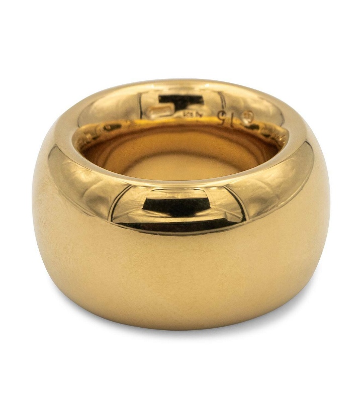 Photo: Bottega Veneta 18kt gold-plated sterling silver ring