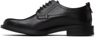 Hugo Black Logo Tab Leather Derbys