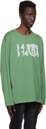 MM6 Maison Margiela Green Zoom Long Sleeve T-Shirt